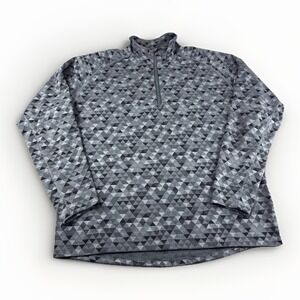 Sporthill Soft Stretch Jacquard Pullover Mens XL Triangle Geometric Thumb Loops